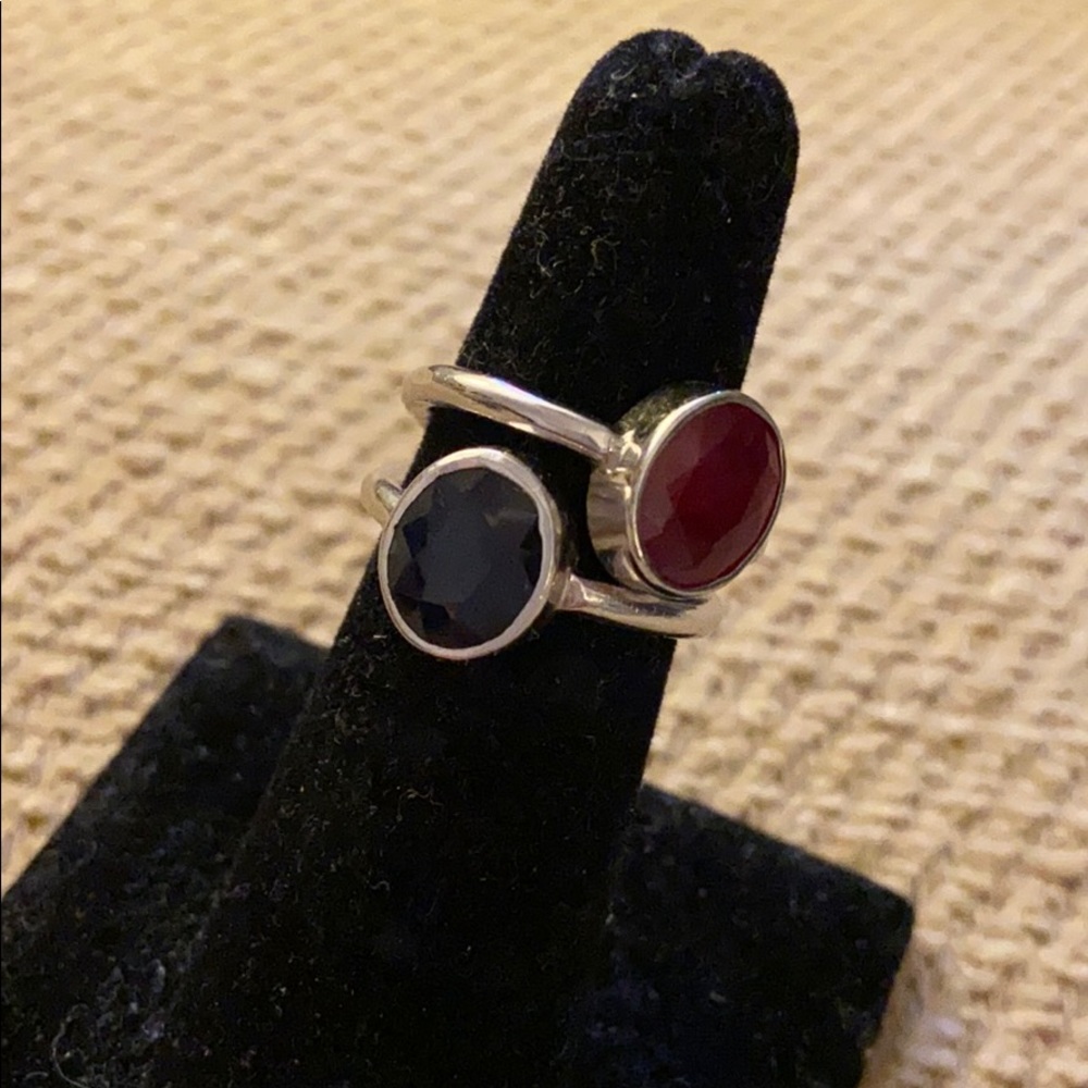 Ruby & Sapphire rings set